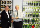 1.	Tony Robson (left) receives the ‘Agent of the Year’ award from operations director, Tony Dedm